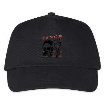 I Am 29 Plus Middle Finger - 30th Birthday - Kids’ Baseball Cap - black - Front