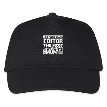 Editor Editor Mom - Kids’ Baseball Cap - black - Front