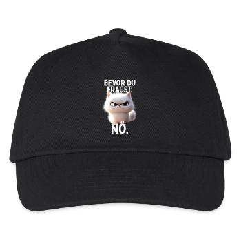 Bevor Du Fragst Nö Katze Morgenmuffel Nein Katzen - Kinder Basecap - Schwarz - Vorne