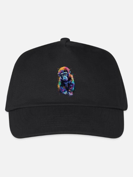 Gorilla - Kinder Basecap - Schwarz