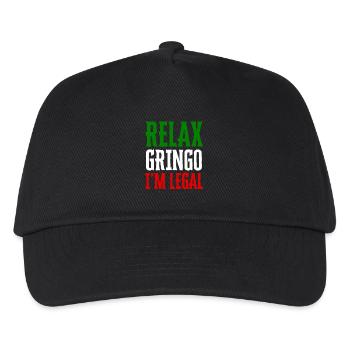 Relax Gringo I'm Legal Funny Immigration - Kids’ Baseball Cap - black - Front