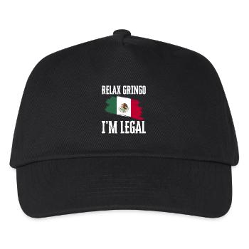 Relax Gringo I'm Legal Funny Immigration - Kids’ Baseball Cap - black - Front