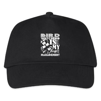 Birdwatching Is My Anger Management - Kids’ Baseball Cap - black - Front