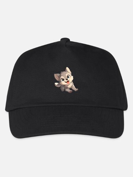 Wölfe Wolf - Kinder Basecap - Schwarz