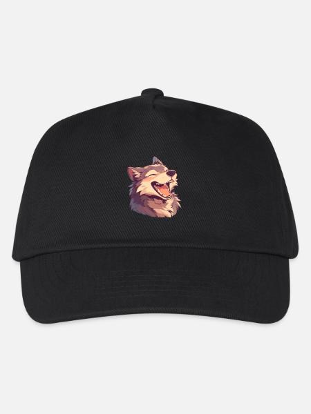 Wölfe Wolf - Kinder Basecap - Schwarz