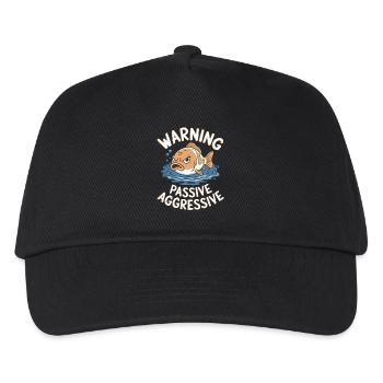 Warnung Passiv-Aggressiver Fisch - Kinder Basecap - Schwarz - Vorne