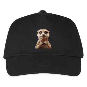 Erdmännchen - Kinder Basecap - Schwarz - Vorne