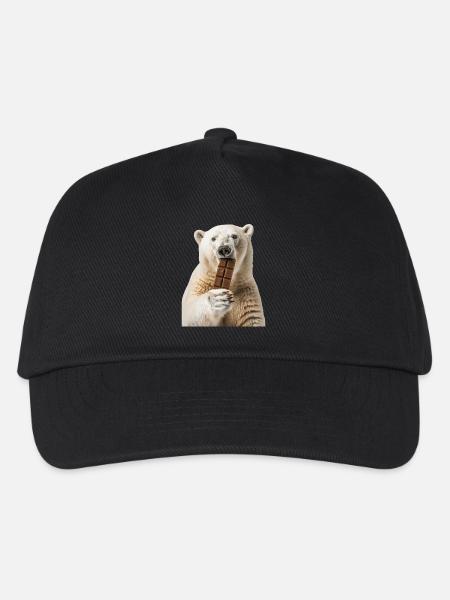 Eisbär - Kinder Basecap - Schwarz