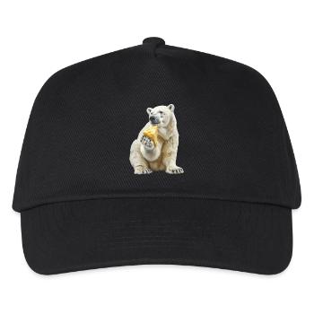 Eisbär - Kinder Basecap - Schwarz - Vorne