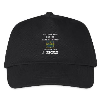 Book Books Library Reading Literature Read Books - Kids’ Baseball Cap - black - Front