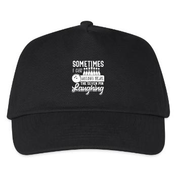 Bowling The Seven Pin Laughing - Kids’ Baseball Cap - black - Front