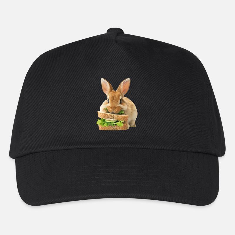 Kaninchen - Kinder Basecap - Schwarz