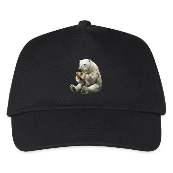 Eisbär - Kinder Basecap - Schwarz - Vorne