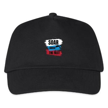 Soar Above the Rest – Paragliding Design - Kids’ Baseball Cap - black - Front