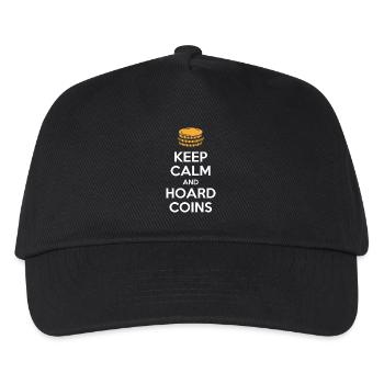 Restez calme et accumulez des pièces de monnaie - Casquette de baseball Enfant - noir - Devant