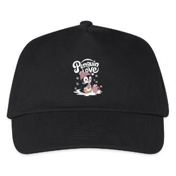Penguin Love With Hot Cocoa - Kids’ Baseball Cap - black - Front