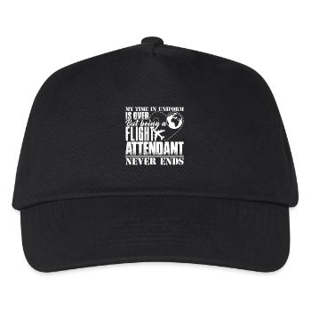 Being A Flight Attendant Never Ends - Kids’ Baseball Cap - black - Front