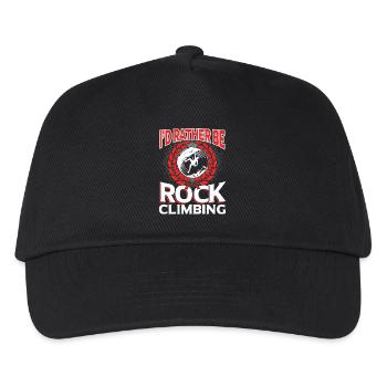 I'd Rather Be Rock Climbing - Kids’ Baseball Cap - black - Front