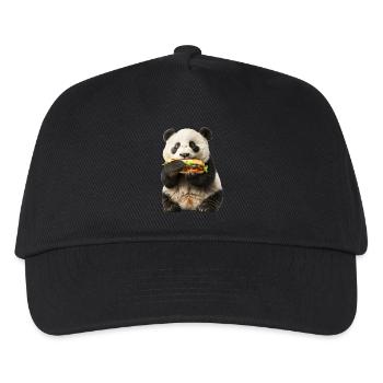 Panda - Kinder Basecap - Schwarz - Vorne
