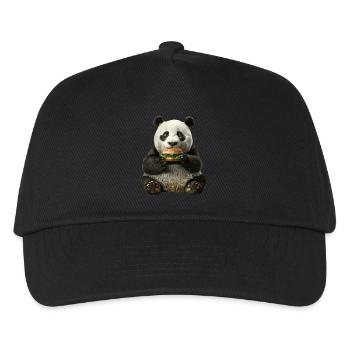 Panda - Kinder Basecap - Schwarz - Vorne