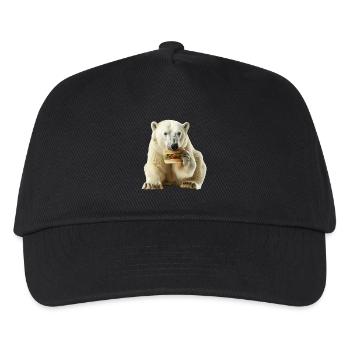 Eisbär - Kinder Basecap - Schwarz - Vorne