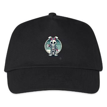Lapin squelette effrayant avec les pouces vers le bas - Casquette de baseball Enfant - noir - Devant