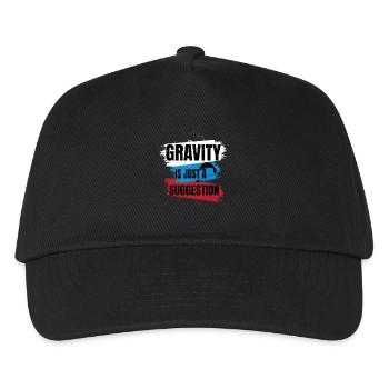 Gravity Is Just a Suggestion – Paragliding - Kids’ Baseball Cap - black - Front