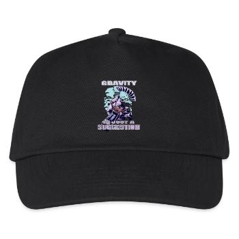 Gravity Is Just a Suggestion – Paragliding - Kids’ Baseball Cap - black - Front