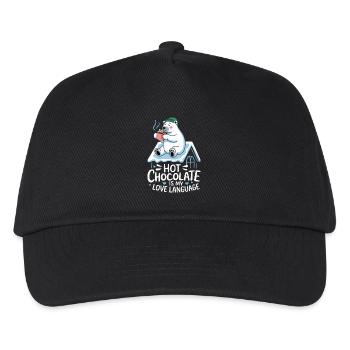 Hot chocolate is my love language Bear - Kids’ Baseball Cap - black - Front