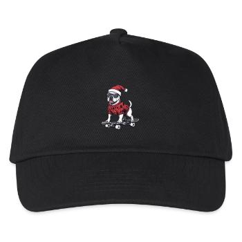 Pit Terrier Dog Christmas Skateboard - Kids’ Baseball Cap - black - Front