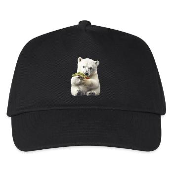 Eisbär - Kinder Basecap - Schwarz - Vorne