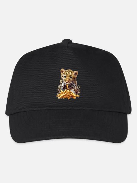 Leopard - Kinder Basecap - Schwarz