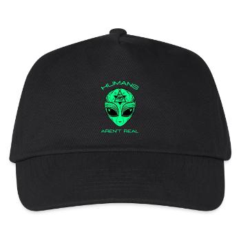 Scary but Funny Humans Aren't Real Alien Area51 Gi - Kids’ Baseball Cap - black - Front
