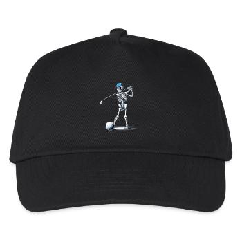 Halloween Golfer Golf Play Golf Club Skeleton - Kids’ Baseball Cap - black - Front