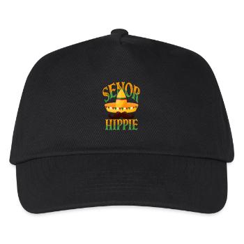Senor Hippie Bunter Sombrero Spaß - Kinder Basecap - Schwarz - Vorne