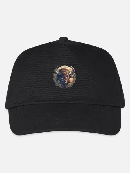 Bisons Bison - Casquette de baseball Enfant - noir
