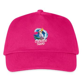 Cockatoo Squad Cooler Style Wellenreiten - Kinder Basecap - Fuchsia - Vorne