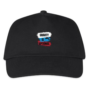 Gravity Is Optional – Paragliding Freedom - Kids’ Baseball Cap - black - Front