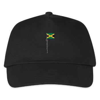 Jamaica Jamaika Rasta Raggea Rastafari Flagge - Kinder Basecap - Schwarz - Vorne