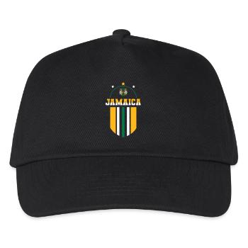 Jamaica Jamaika Rasta Raggea Rastafari Flagge - Kinder Basecap - Schwarz - Vorne