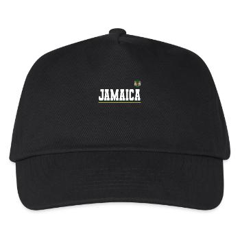 Jamaica Jamaika Rasta Raggea Rastafari Flagge - Kinder Basecap - Schwarz - Vorne