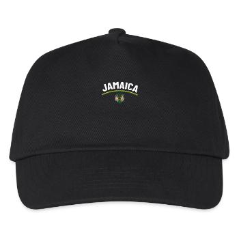 Jamaica Jamaika Rasta Raggea Rastafari Flagge - Kinder Basecap - Schwarz - Vorne