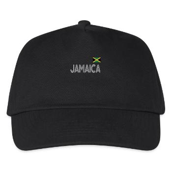 Jamaica Jamaika Rasta Raggea Rastafari Flagge - Kinder Basecap - Schwarz - Vorne