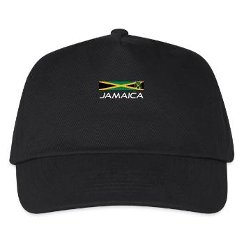 Jamaica Jamaika Rasta Raggea Rastafari Flagge - Kinder Basecap - Schwarz - Vorne