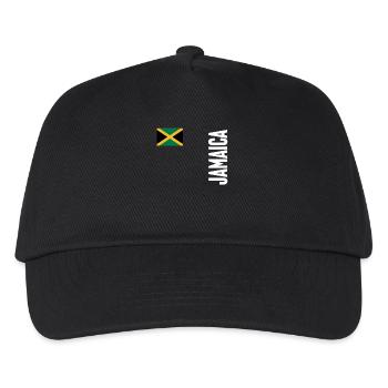 Jamaica Jamaika Rasta Raggea Rastafari Flagge - Kinder Basecap - Schwarz - Vorne