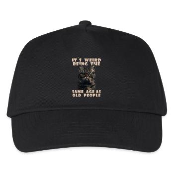 Funny Cats Saying Adult Old People Grandma Grandpa - Kids’ Baseball Cap - black - Front