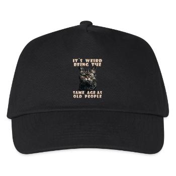 Funny Cats Saying Adult Old People Grandma Grandpa - Kids’ Baseball Cap - black - Front