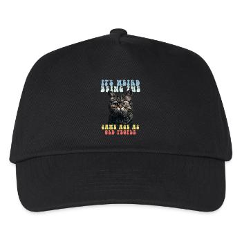 Funny Cats Saying Adult Old People Grandma Grandpa - Kids’ Baseball Cap - black - Front