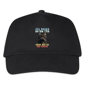 Funny Cats Saying Adult Old People Grandma Grandpa - Kids’ Baseball Cap - black - Front