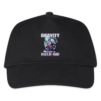 Gravity Can't Hold Me – Paragliding Design - Kinder Basecap - Schwarz - Vorne